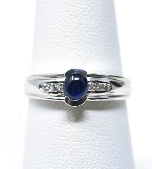 Vintage 14k Gold Sapphire & Diamond Ring