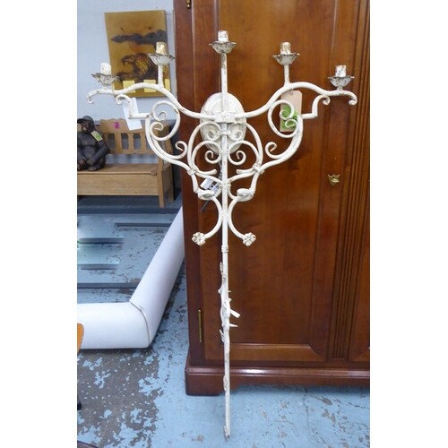 WALL SCONCE, distressed metal finish, five branch, 51cm x 89...