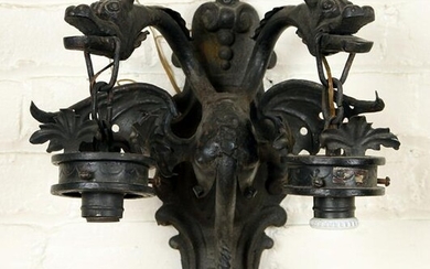 WROUGHT IRON WALL SCONCE MANNER SAMUEL YELLIN