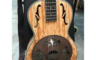 Washburn Spalted Maple Parlor Resonator Guitar