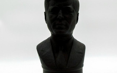 Wedgwood Black Basalt Bust, John F. Kennedy