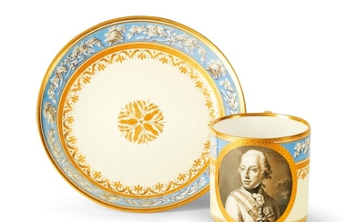 A portrait cup and saucer from Vienna