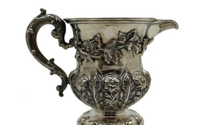 William IV Solid Silver Cream Jug by Barnard London