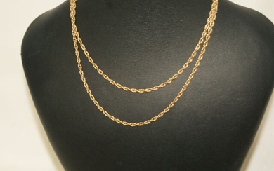 beautiful chain/ fine necklace in 18 kt yellow gold . Weight 13, 83 g