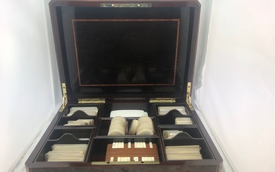 box Games Napoleon III marquetry Boulle XIX SORMANI - Napoleon III - Brass, Wood - Second half 19th century