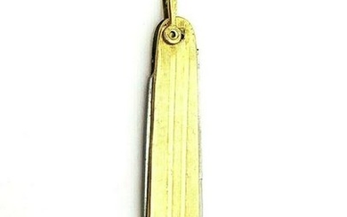 c 1940's RETRO 14K Yellow Gold Sterling Silver Pocket