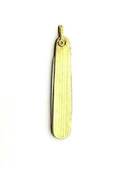 c 1940's RETRO 14K Yellow Gold Sterling Silver Pocket