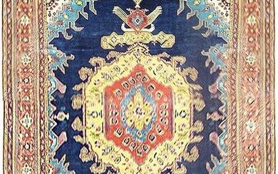 10' x 13' GEOMETRIC NAVY BLUE Persian Weiss Ardabil Rug 12083