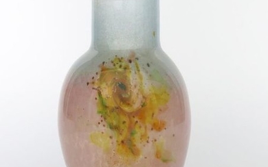 A Moncrieff's Monart Ware glass vase, shouldered o…