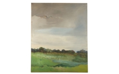 DAVID TINDLE, R.A. (B.1932) Landscape, East Anglia signed...