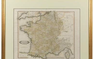 Hand Colored Map of France