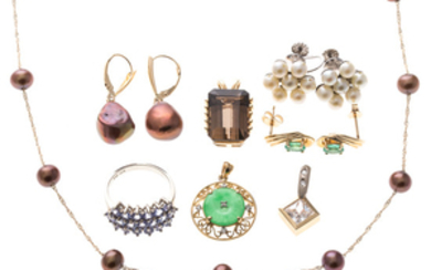 A Selection of Lady's Jewelry in 14K and 10K Gold