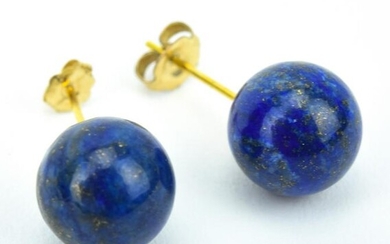 14KT Yellow Gold & Lapis Lazuli Earrings