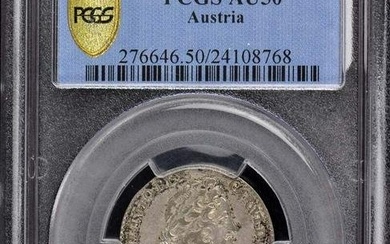1738 Austria 6 Kr PCGS AU 50