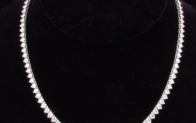 18K Gold 12.79ct.t.w. Diamond Riviera Necklace