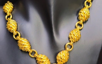 18k Gold Link Necklace by Cassis