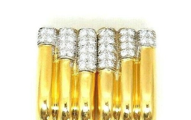 18k Yellow Gold 750 Diamond Clip-On Earrings