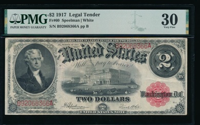 1917 $2 Legal Tender Note PMG 30