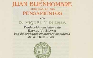 1921. BOOK: (BIBLIOPHILIC COLLECTION). MIQUEL Y PLANAS, RAMON:...