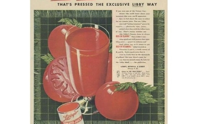 1940's Libby's Tomato Juice Magazine Ad, Kitchen Pantry