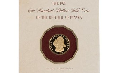 1975 PANAMA 100 BALBOA GOLD COIN PROOF W/ COA