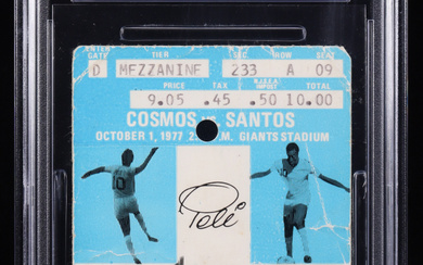 1977 Cosmos Pele's Last Match Ticket Stub (PSA Authentic)