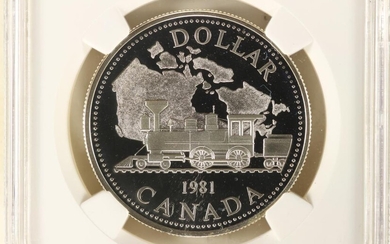 1981 CANADA TRANS-CANADA RAILWAY SILVER DOLLAR