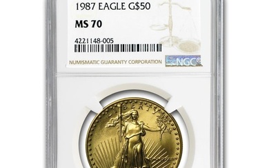 1987 1 oz American Gold Eagle MS-70