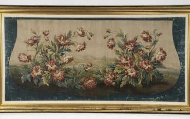 19th c. hand painted design for fabric or wallpaper