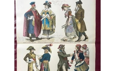 19thc German Costume Plates, 18thc French Military