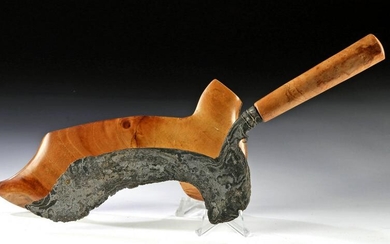 20th C. Indonesian Sundanese Kujang - Forged Iron Blade