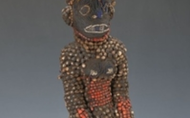 Fetish, Ghana, 1940/1950s, carved wood with glass...