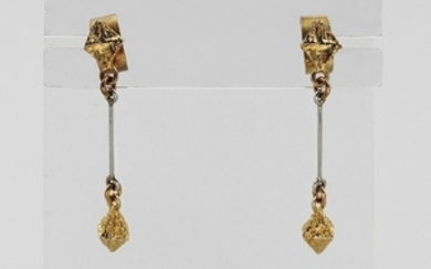 Pair of 14 kt gold LAPPONIA earrings...