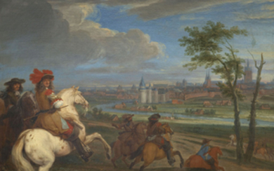 ADAM FRANS VAN DER MEULEN (BRUXELLES 1632 - 1690 PARIS), Le siège de Courtrai