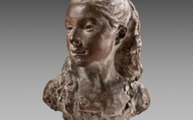 Aimé-Jules DALOU Paris, 1838 - 1902 Buste de Georgette Dalou, fille de l'artiste