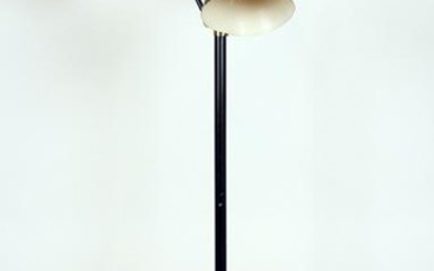 BRASS AND IRON FLOOR LAMP ADJUSTABLE ARMS C.1950