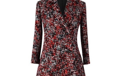 Christian Dior Coat Double Breast Multicolor Tweed fits