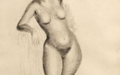 Demetrios Galanis, Greek 1879-1966- Nude, 1927; etching,...