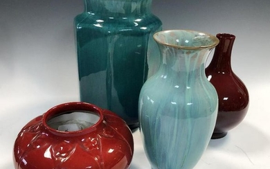 Four Pilkington's Lancastrian vases