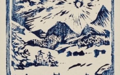 GIOVANNI GIACOMETTI (1868-1933), Schneelandschaft im Bergell, 1924