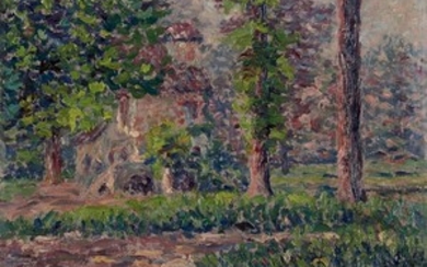 Henri AURRENS (1873 - 1934) Paysage de forêt