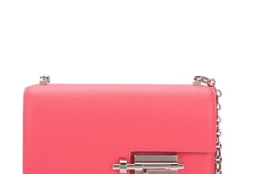 Hermès Rose Lipstick Verrou Chaine Mini Bag of Chevre Mysore Leather and Palladium Hardware