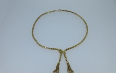 An Italian fancy link negligee necklace