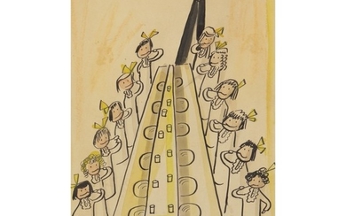 LUDWIG BEMELMANS | AN ILLUSTRATION FOR 'MADELINE' (AND BRUSHED THEIR TEETH)