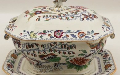 MASON'S IRONSTONE COVERED TUREEN AND UNDERPLATE