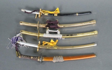5 MINATURE SAMURAI SWORDS