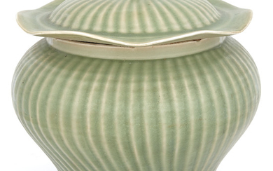Ming Style Celadon Covered Vase