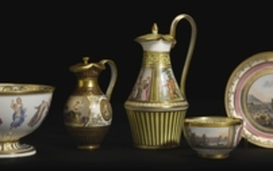A Naples (Real Fabbrica Ferdinandea) porcelain presentation service, circa 1790-1800