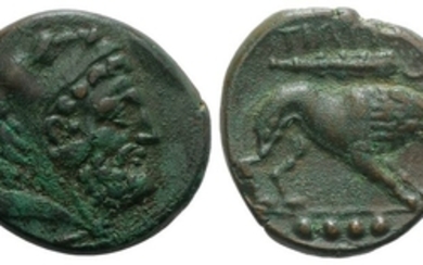 Northern Apulia, Teate, c. 225-200 BC. Æ Quadrunx (24mm, 10.57g,...