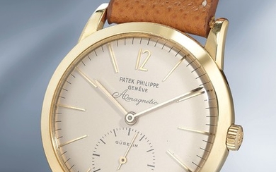 Patek Philippe, Ref. 2570-1 An extremely rare and attractive anti-magnetic yellow gold wristwatch with elongated hour-markers